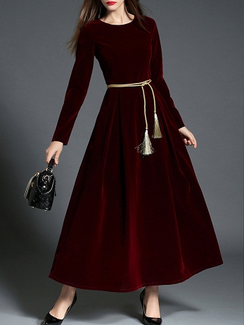 Bordo Kravat- West Long Frock