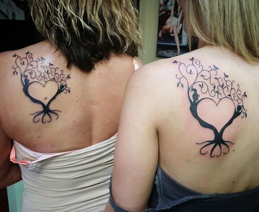 Tikėjimo motinos dukros tatuiruotės dizainas