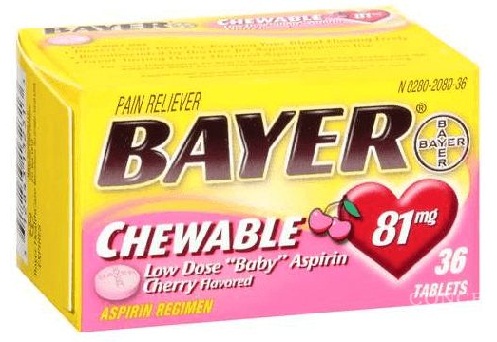 „Bayer“ kramtomasis aspirinas Midcine nuo kūdikių karščiavimo