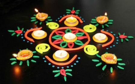 Oyun Hamuru Rangoli Tasarımları