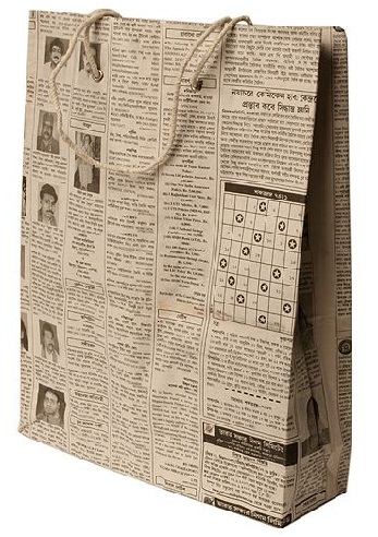 Gazete Kullanarak El Yapımı Çanta
