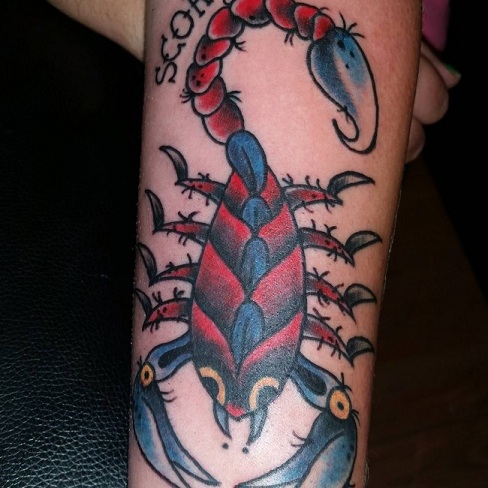 Skorpiono tatuiruotė ant rankų