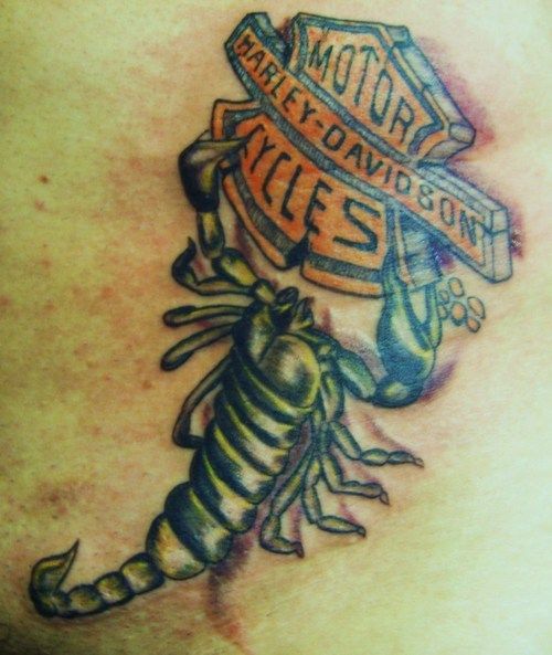 „Harley Davidson Scorpion“ tatuiruotė