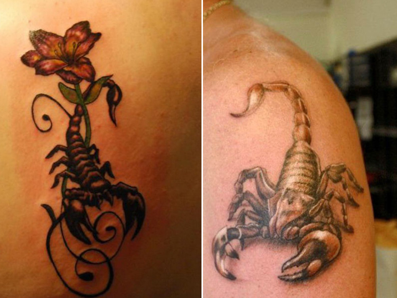 Skorpiono tatuiruotės dizainas