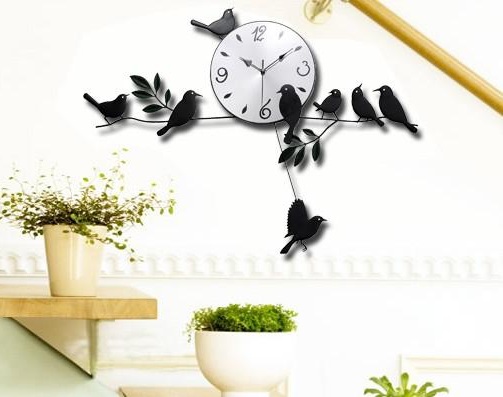 Küçük Kuşlar Ev Duvar Saati