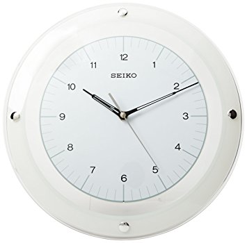 Išlenktas stiklo krištolo baltas ciferblatas „Seiko“ laikrodis