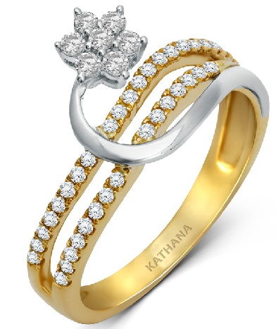 Auksiniai deimantiniai žiedai moterims