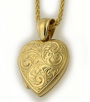 Kalp Şekilli Altın Madalyon