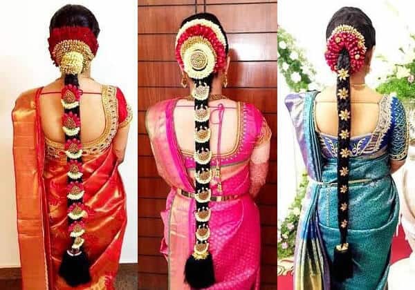 Güney Hint Düğün Örgü Saç Modelleri