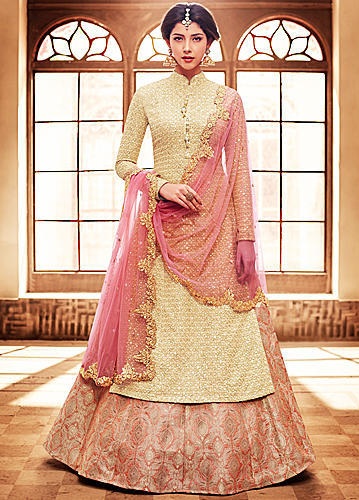 Šilkas Kurta Lehenga