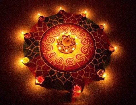 „Diwali“ naujausias „Rangoli“ dizainas