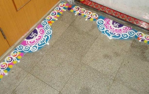 Naujausi pasienio Rangoli dizainai