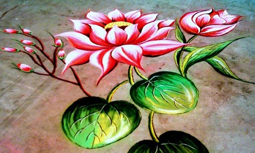 3D Rangoli dizainas