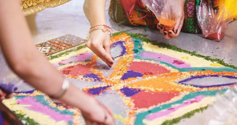 naujausias rangoli dizainas