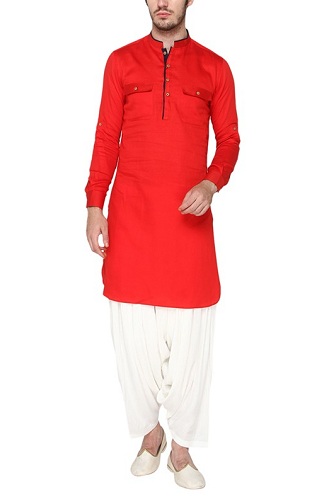 Pathani Kırmızı Kurta