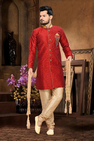 Sherwani raudonoji Kurta