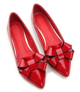 Kadın Sivri Kırmızı Ayakkabı