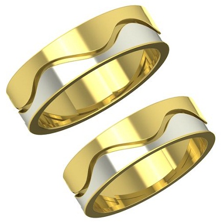 Dviejų auksinių porų žiedai