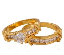„Diamond Stud“ auksiniai žiedai poroms