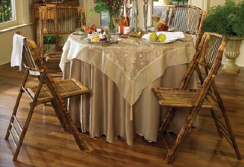 Sulankstomos bambuko kėdės