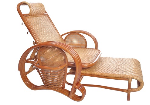 Atpalaiduojanti bambuko sulankstoma kėdė