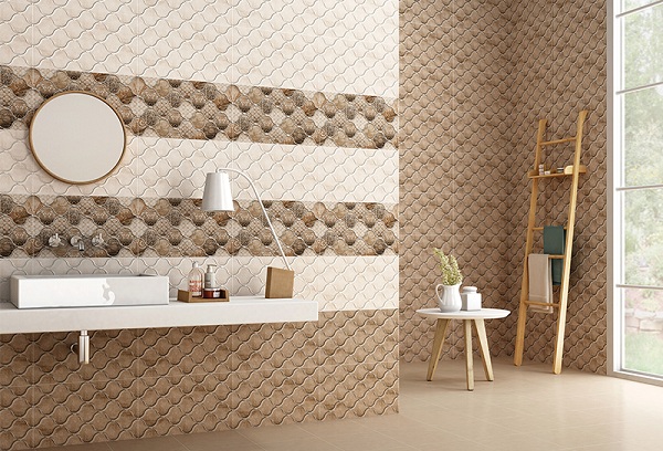Dizainerių plytelės vonios sienoms
