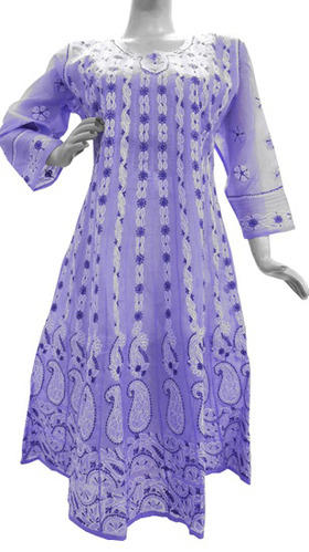 Lavanta chikankari kurti