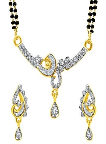 Išgalvotas CZ Mangalsutra dizainas