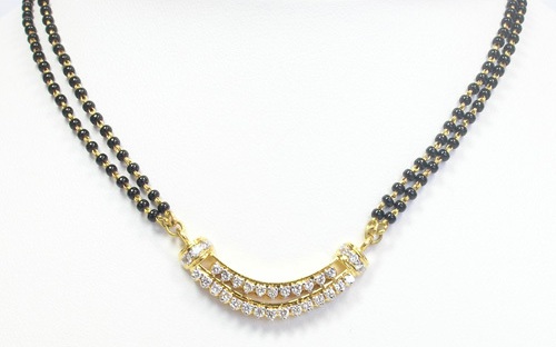 Auksas ir deimantas Mangalsutra