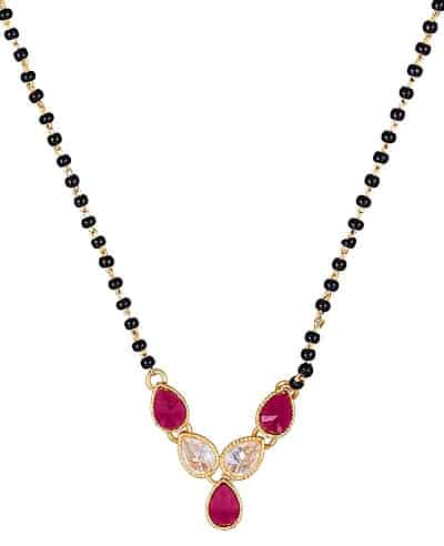 Siyah ve Pembe Fantezi Mangalsutra Tasarımı