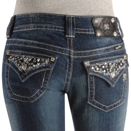 Kadınlar İçin Taşlı Çivili Denim Jeans