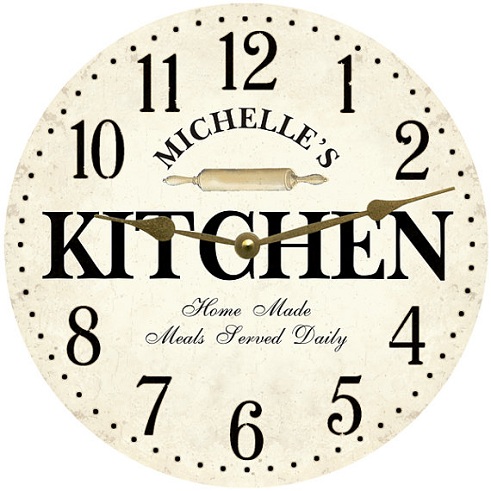 Individualus virtuvės laikrodžio dizainas