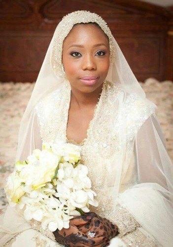 Paprastas afrikietiško stiliaus vestuvių hidžabas