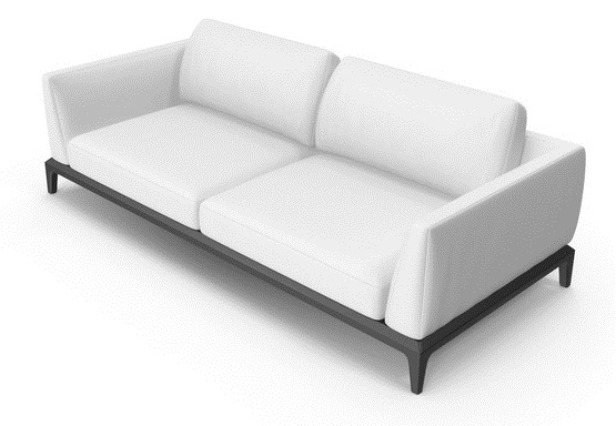 Balta biuro sofa