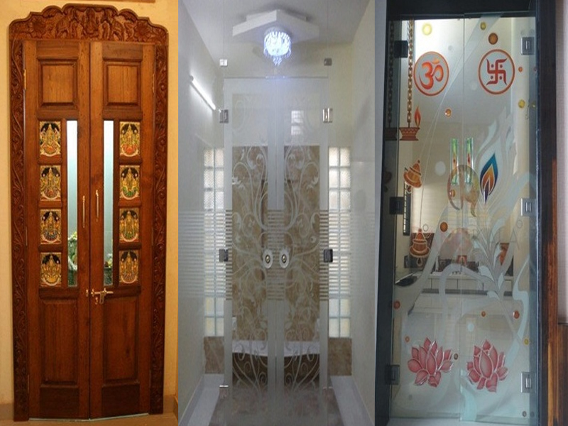 naujausias „Pooja“ kambario durų dizainas