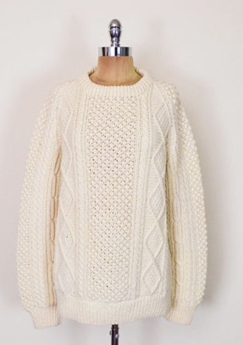 Dramblio kaulo Airijos vilnos megztinis
