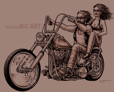 „Vintage Biker“ tatuiruočių dizainas