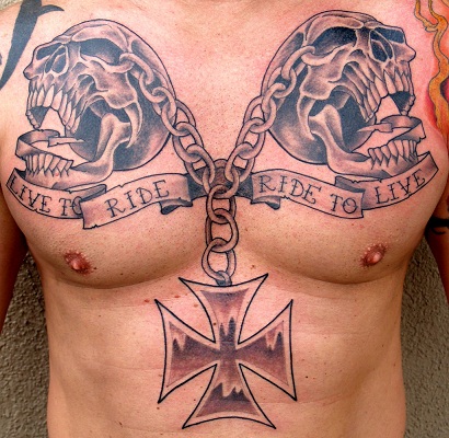 Neįtikėtinas baikerių tatuiruočių dizainas