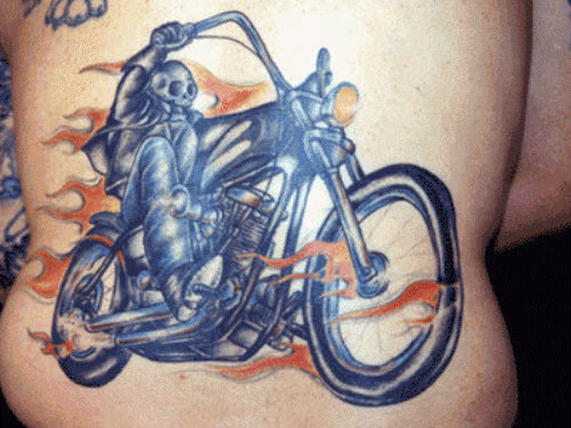 baikerių tatuiruočių dizainas
