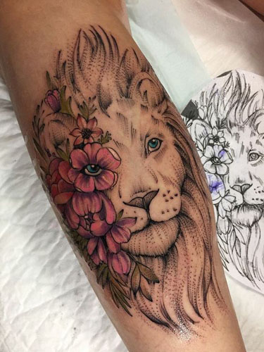 Geriausi liūto tatuiruočių dizainai