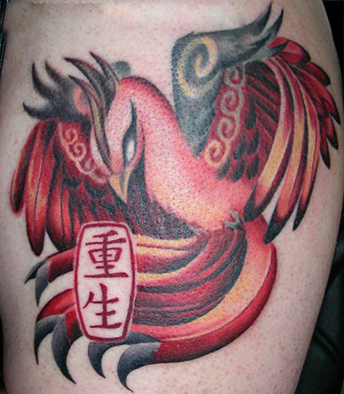 Uylukta Kanji Phoenix Dövmesi