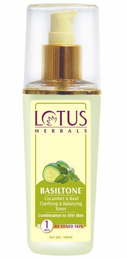 Lotus Herbals Basiltone agurkų ir baziliko tonikas riebiai odai