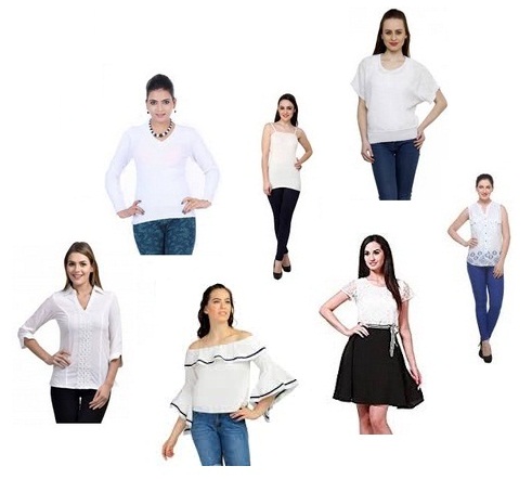 Nauji baltos spalvos moteriškų marškinėlių stiliai