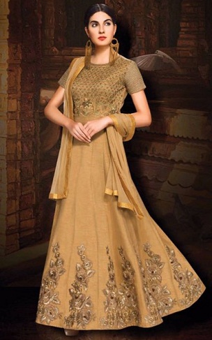 Anarkli stiliaus šilkas Salwar Kameez