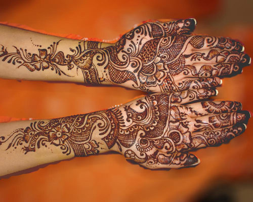 Diwali Mehndi Eller için Tasarımlar