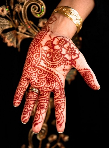 gėlė Diwali Mehndi dizainas