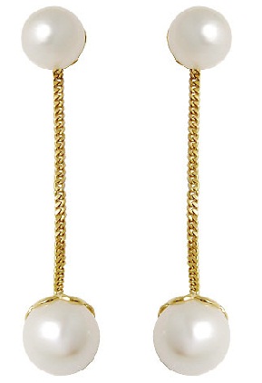 Paprastas perlų auskarų dizainas