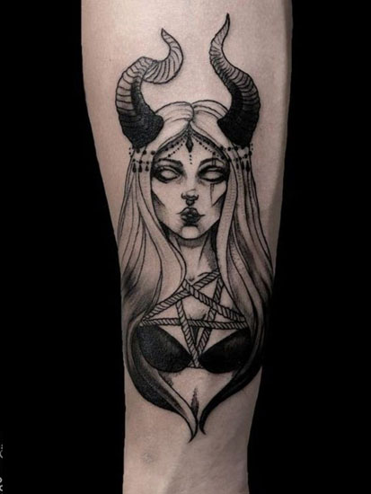Geriausi velnio tatuiruočių dizainai