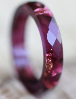 Rubino dervos žiedas