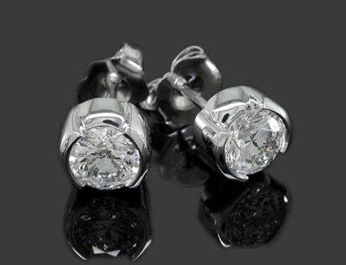 „Cluster Knot Platinum Diamonds“ auskarai